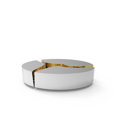 Журнальный столик BOCA DO LOBO SOHO LAPIAZ OVAL INOX