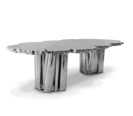Стол BOCA DO LOBO FORTUNA STAINLESS STEEL 8 SEATS